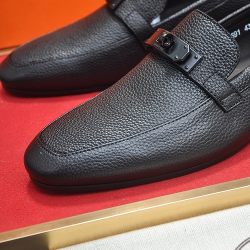 Replica Hermes Leather Shoes For Men #1207624 $102.00 USD for Wholesale