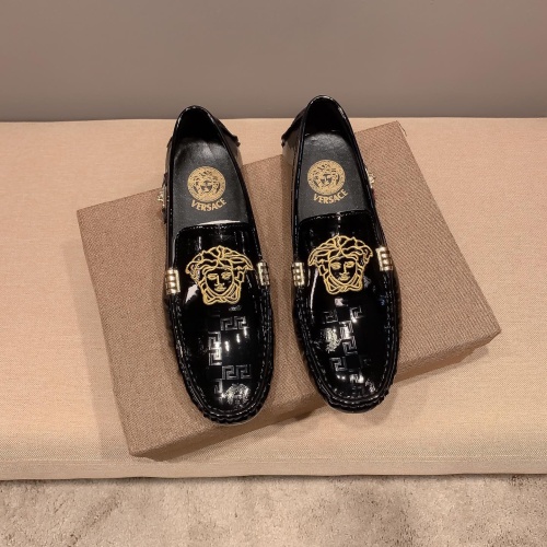 Replica Versace Leather Shoes For Men #1207869 $68.00 USD for Wholesale