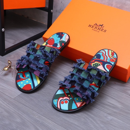 Replica Hermes Slippers For Men #1207889 $48.00 USD for Wholesale