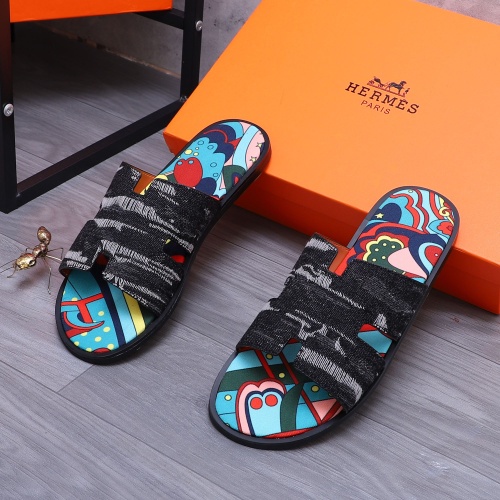 Replica Hermes Slippers For Men #1207891 $48.00 USD for Wholesale