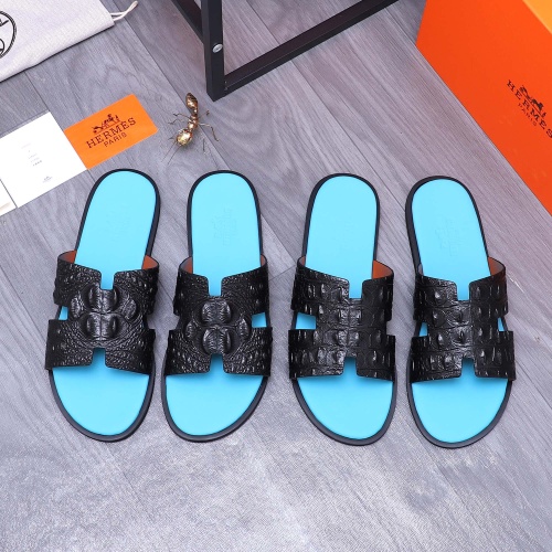 Replica Hermes Slippers For Men #1207896 $48.00 USD for Wholesale