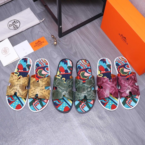 Replica Hermes Slippers For Men #1207898 $48.00 USD for Wholesale