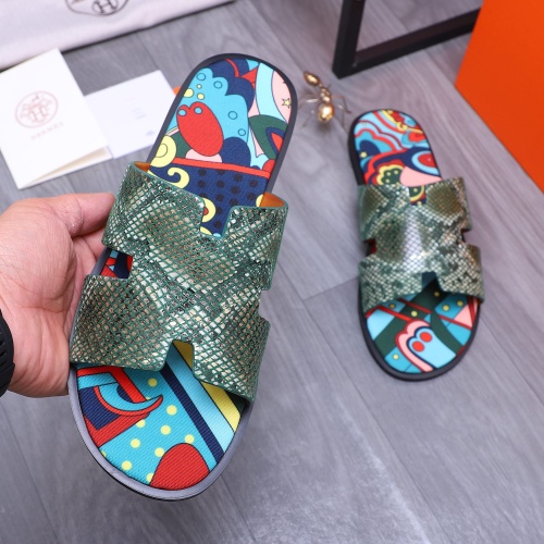 Replica Hermes Slippers For Men #1207898 $48.00 USD for Wholesale