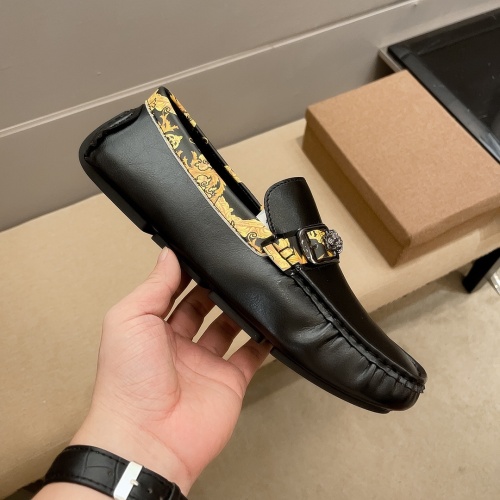 Replica Versace Leather Shoes For Men #1207943 $68.00 USD for Wholesale