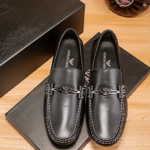 Wholesale Armani Leather Shoes For Men #1208004 $68.00 USD, Wholesale Quality Replica Armani Leather Shoes