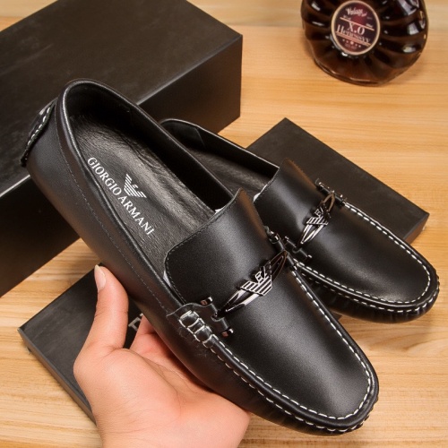 Replica Armani Leather Shoes For Men #1208004 $68.00 USD for Wholesale