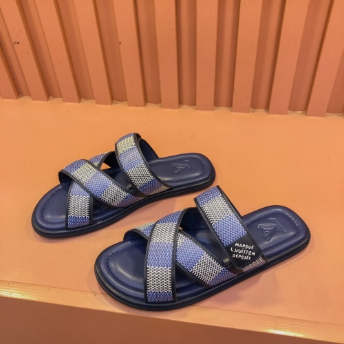 Wholesale Louis Vuitton Slippers For Men #1208121 $68.00 USD, Wholesale Quality Replica Louis Vuitton Slippers