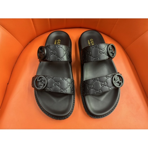 Wholesale Gucci Slippers For Men #1208156 $56.00 USD, Wholesale Quality Replica Gucci Slippers