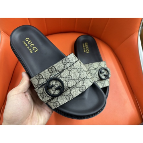 Replica Gucci Slippers For Men #1208158 $56.00 USD for Wholesale