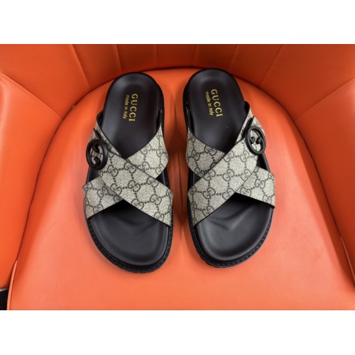 Wholesale Gucci Slippers For Men #1208160 $56.00 USD, Wholesale Quality Replica Gucci Slippers