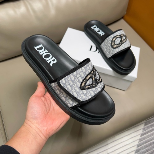 Replica Christian Dior Slippers For Men #1208305 $56.00 USD for Wholesale