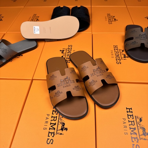 Replica Hermes Slippers For Men #1208493 $48.00 USD for Wholesale