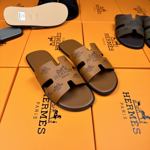 Replica Hermes Slippers For Men #1208493 $48.00 USD for Wholesale