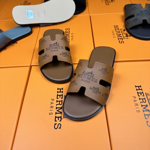 Replica Hermes Slippers For Men #1208493 $48.00 USD for Wholesale