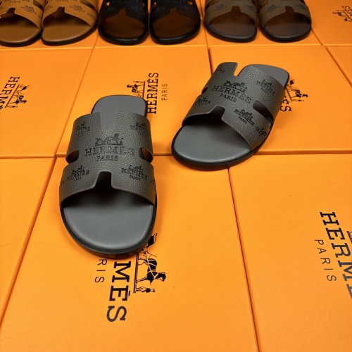 Replica Hermes Slippers For Men #1208496 $48.00 USD for Wholesale