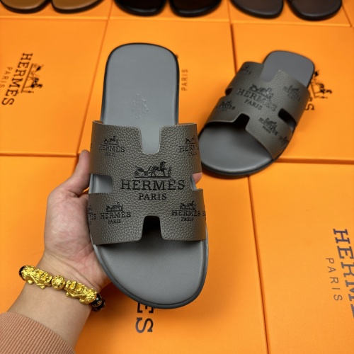 Replica Hermes Slippers For Men #1208496 $48.00 USD for Wholesale