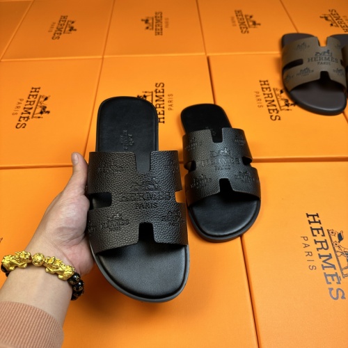 Replica Hermes Slippers For Men #1208497 $48.00 USD for Wholesale