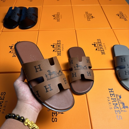 Replica Hermes Slippers For Men #1208499 $48.00 USD for Wholesale