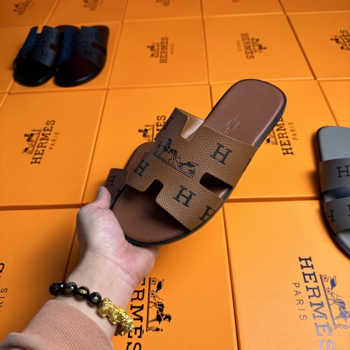 Replica Hermes Slippers For Men #1208499 $48.00 USD for Wholesale