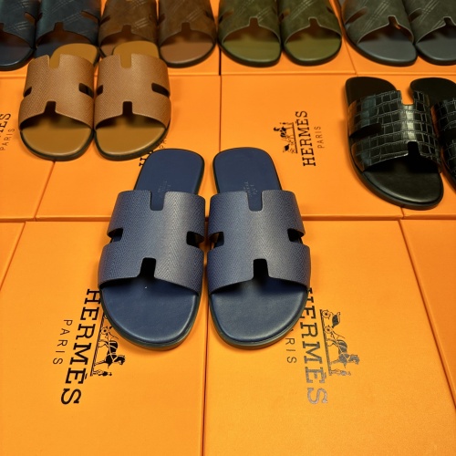 Replica Hermes Slippers For Men #1208506 $48.00 USD for Wholesale