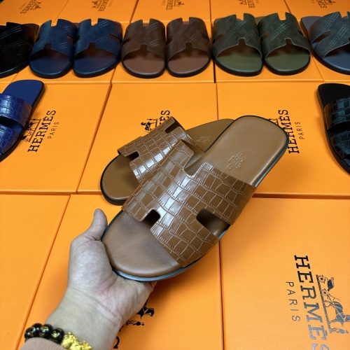 Replica Hermes Slippers For Men #1208508 $48.00 USD for Wholesale