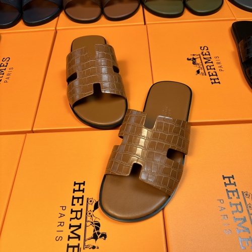 Replica Hermes Slippers For Men #1208508 $48.00 USD for Wholesale