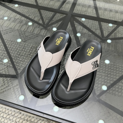 Replica Fendi Slippers For Men #1208598 $64.00 USD for Wholesale