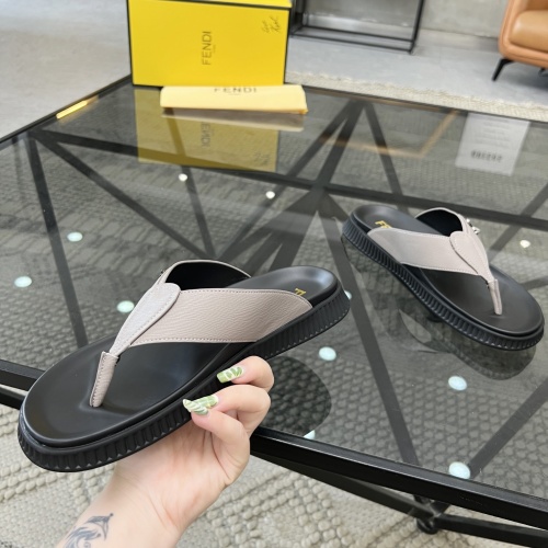 Replica Fendi Slippers For Men #1208598 $64.00 USD for Wholesale