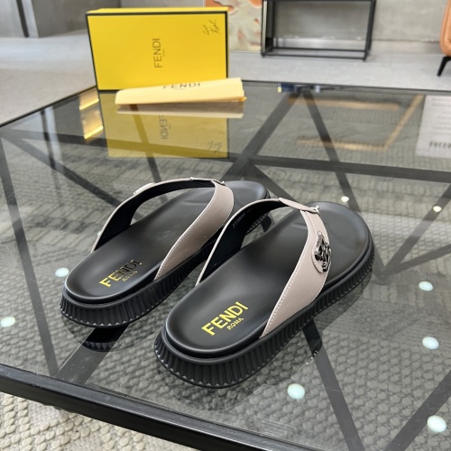 Replica Fendi Slippers For Men #1208598 $64.00 USD for Wholesale