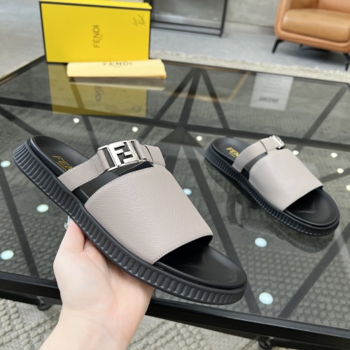 Replica Fendi Slippers For Men #1208601 $64.00 USD for Wholesale