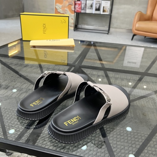 Replica Fendi Slippers For Men #1208601 $64.00 USD for Wholesale