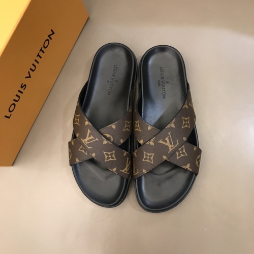 Wholesale Louis Vuitton Slippers For Men #1208956 $48.00 USD, Wholesale Quality Replica Louis Vuitton Slippers