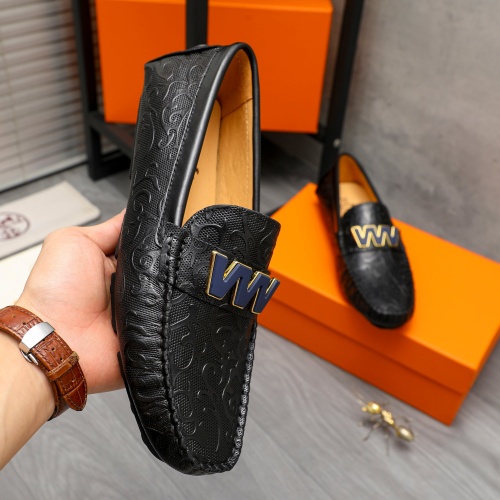 Replica Hermes Leather Shoes For Men #1209243 $68.00 USD for Wholesale