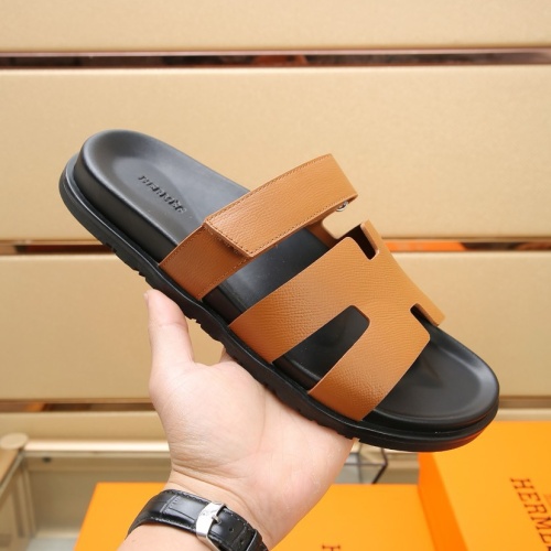 Replica Hermes Slippers For Men #1209249 $68.00 USD for Wholesale