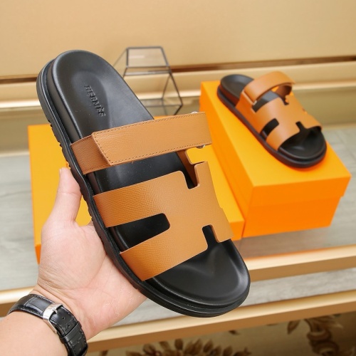 Replica Hermes Slippers For Men #1209249 $68.00 USD for Wholesale