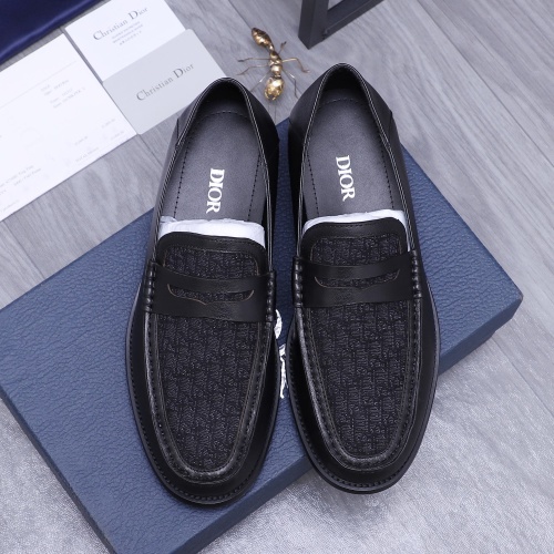 Replica Christian Dior Leather Shoes For Men #1209337 $98.00 USD for Wholesale