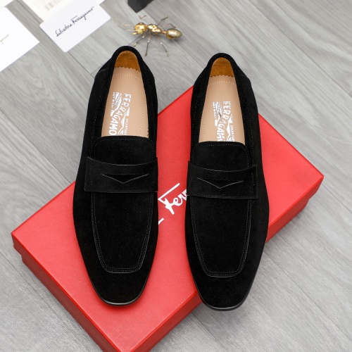 Replica Salvatore Ferragamo Leather Shoes For Men #1209345 $102.00 USD for Wholesale