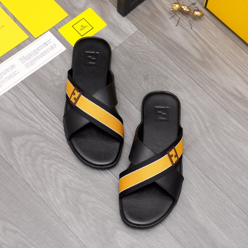 Wholesale Fendi Slippers For Men #1209403 $42.00 USD, Wholesale Quality Replica Fendi Slippers