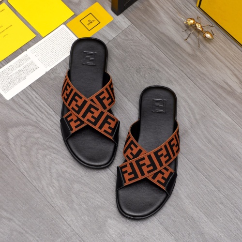 Wholesale Fendi Slippers For Men #1209412 $42.00 USD, Wholesale Quality Replica Fendi Slippers