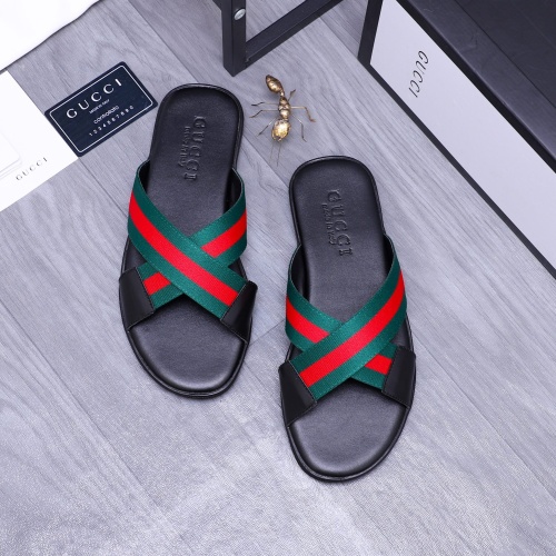 Wholesale Gucci Slippers For Men #1209424 $42.00 USD, Wholesale Quality Replica Gucci Slippers