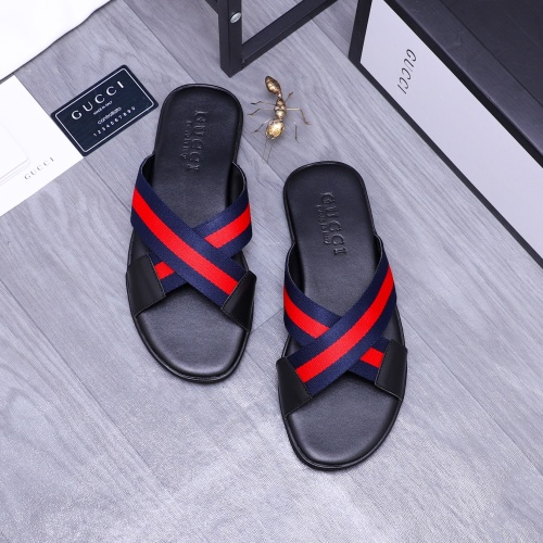 Wholesale Gucci Slippers For Men #1209425 $42.00 USD, Wholesale Quality Replica Gucci Slippers