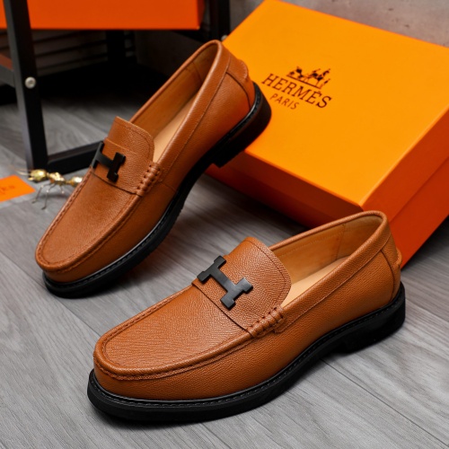 Wholesale Hermes Leather Shoes For Men #1209459 $82.00 USD, Wholesale Quality Replica Hermes Leather Shoes