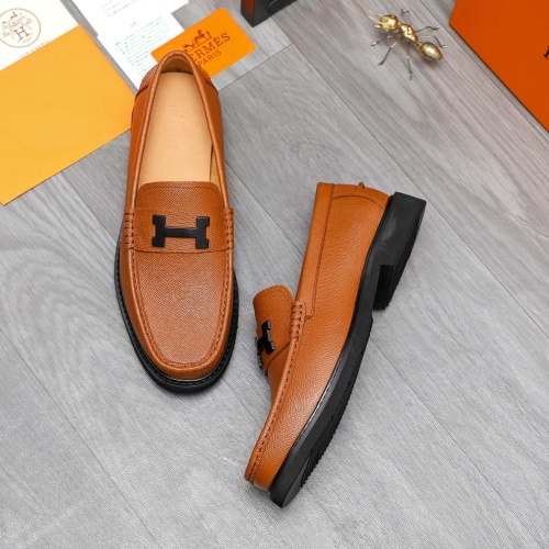 Replica Hermes Leather Shoes For Men #1209459 $82.00 USD for Wholesale