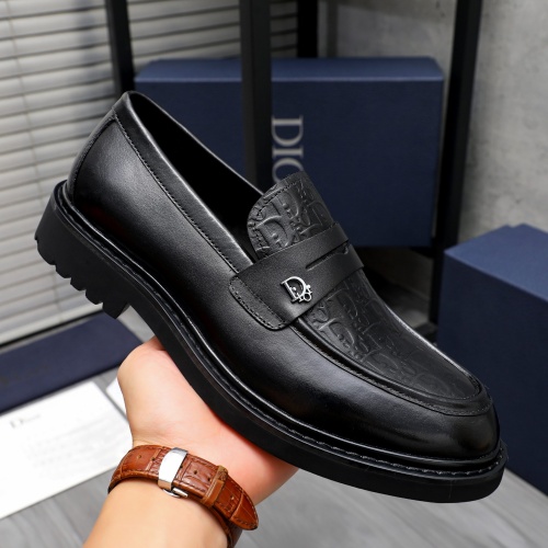 Replica Christian Dior Leather Shoes For Men #1209482 $96.00 USD for Wholesale