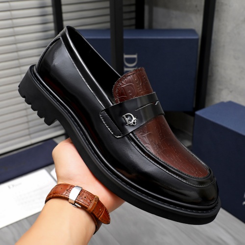 Replica Christian Dior Leather Shoes For Men #1209484 $96.00 USD for Wholesale