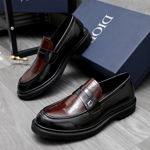 Replica Christian Dior Leather Shoes For Men #1209484 $96.00 USD for Wholesale