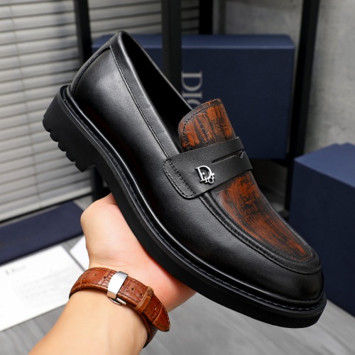 Replica Christian Dior Leather Shoes For Men #1209485 $96.00 USD for Wholesale