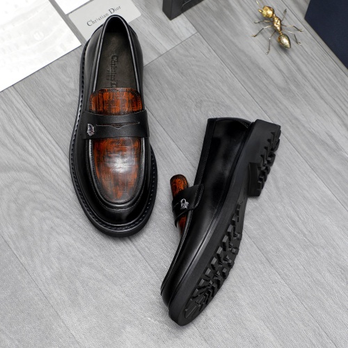 Replica Christian Dior Leather Shoes For Men #1209485 $96.00 USD for Wholesale