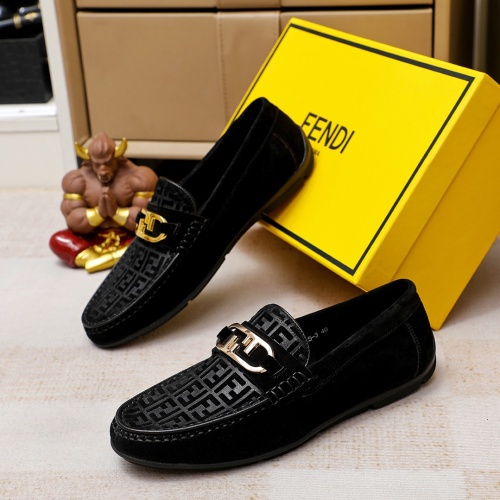 Replica Fendi Leather Shoes For Men #1209487 $68.00 USD for Wholesale