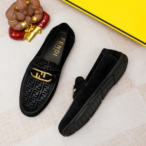 Replica Fendi Leather Shoes For Men #1209487 $68.00 USD for Wholesale